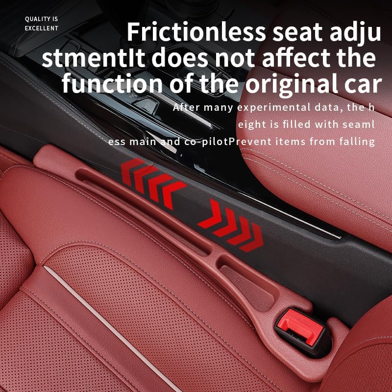 Mtverver 2PCS Car Seat Gap Filler Organizer with Phone Holder,[Upgrade Version] Car Seat Gap Organizer for Prevent Falling,Essential Car Accessories Car Side Seat Gap Filler (Claret) - Image 2